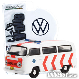1975 VW Volkswagen Type 2 Kombi Transporter 1/64 - Greenlight Diecast - Dutch Police