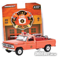 
              1972 Ford F250 Pickup Truck 1/64 - Greenlight Diecast - Fire & Rescue Red
            