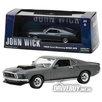 
              1969 Ford Mustang Boss 429 John Wick Movie 1/43 - Greenlight Diecast - Grey
            