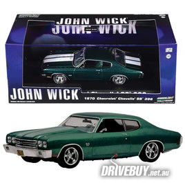 1970 Chevy Chevelle SS396 John Wick Movie 1/43 - Greenlight Diecast - Green