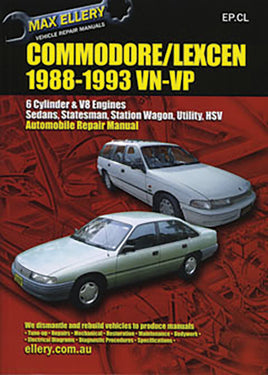 Holden Commodore/Calais/Lexcen VN-VP (1988–1993) Repair Manual