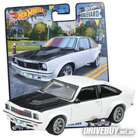 
              1977 Holden Torana A9X Hatchback 1/64 – Hot Wheels – White/Black
            
