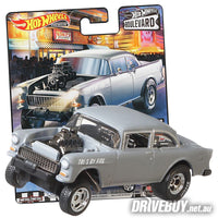 
              1955 Chevy Bel Air Gasser “Tri 5 By Fire” 1/64 – Hot Wheels – Primer Grey
            