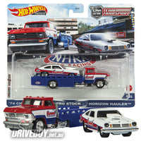 
              1974 Chevy Vega + Horizon Hauler Summit Racing 1/64 - Hot Wheels Diecast
            