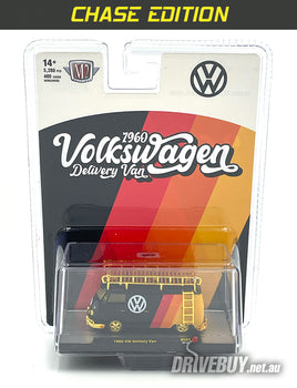 1960 **CHASE** VW Volkswagen Kombi Delivery 1/64 - M2 Diecast - Black Yellow