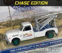 
              1969 **CHASE** Chevy C30 Dually Tow Truck The Fall Guy 1/64 - Greenlight Diecast - White
            