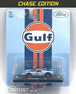 1966 Ford **CHASE** GT40 MKII 1/64 - M2 Diecast - Blue Gulf Oil