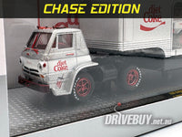 
              M2 Machines **CHASE** Diet Coke 1966 Dodge L600 + Enclosed Trailer + 1966 Dodge Charger Gasser 1/64
            
