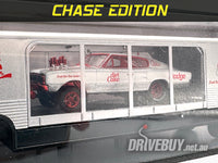 
              M2 Machines **CHASE** Diet Coke 1966 Dodge L600 + Enclosed Trailer + 1966 Dodge Charger Gasser 1/64
            