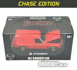 **CHASE** HJ Holden Sandman Panel Van 1/24 - DDA Diecast - Mandarin Red