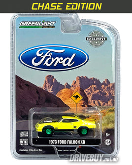 CHASE 1973 Ford Falcon XB Max Max Interceptor 1/64 - Greenlight Diecast - Yellow
