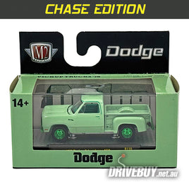 CHASE 1978 Dodge Adventurer 150 Pickup 1/64 – M2 Diecast – Light Green