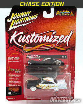 CHASE 1958 Plymouth Fury Kustomized 1/64 – Johnny Lightning Diecast – Red/Black