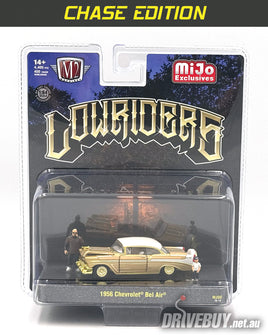 CHASE 1956 Chevy Bel Air Lowrider 1/64 – M2 Machines MiJo Exclusives - Gold