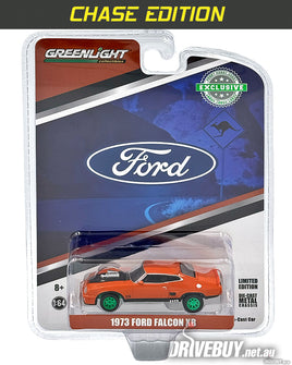 1973 Ford Falcon XB Max Max Interceptor 1/64 - Greenlight Diecast - Orange (CHASE)