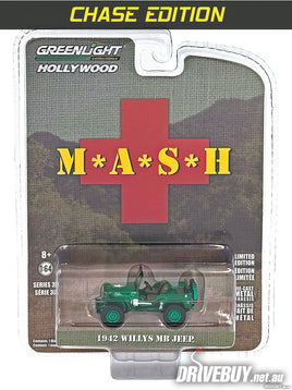 1942 Willys MB Jeep MASH 1/64 – Greenlight – Army Green (CHASE)