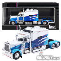 
              2002 Peterbilt 379 Sleeper Cab Semi Truck 1/64 – IXO – Blue and White
            