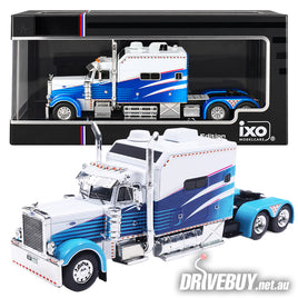 2002 Peterbilt 379 Sleeper Cab Semi Truck 1/64 – IXO – Blue and White