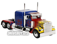 
              Peterbilt 379 Transformers Optimus Prime T1 Truck 1/24 - Jada Diecast - Blue + Flames
            