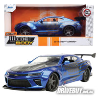
              2016 Chevy Camaro 1/24 - Jada Diecast - Wide Body Blue & Black
            