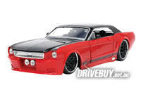 
              1965 Ford Mustang 1/24 - Jada Diecast - Big Time Muscle Red & Black
            