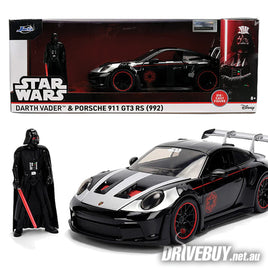 Porsche 911 GT3 RS 1/24 + Darth Vader - Jada Diecast - Disney Star Wars