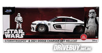 
              2021 Dodge Charger SRT Hellcat 1/24 + Storm Trooper - Jada Diecast - Disney Star Wars
            