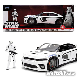 2021 Dodge Charger SRT Hellcat 1/24 + Storm Trooper - Jada Diecast - Disney Star Wars