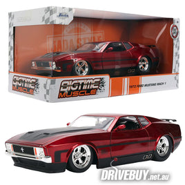 1973 Ford Mustang Mach 1 Big Time Muscle 1/24 - Jada Diecast - Candy Red