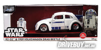 
              1959 VW Volkswagen Drag Beetle 1/24 + R2D2 Droid - Jada Diecast - Disney Star Wars
            