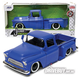 JADA JUST TRUCKS 1955 CHEVY STEPSIDE IN MATTE BLUE 1/24