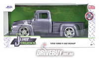 
              JADA Just Trucks 1956 Ford F100 Silver w/ Black Stripes 1/24
            