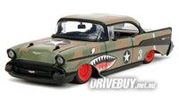 
              Jada Big Time Muscle 1957 Chevy Bel Air in Army Green Camo 1/24
            