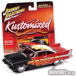 1958 Plymouth Fury Kustomized 1/64 – Johnny Lightning Diecast – Red/Black