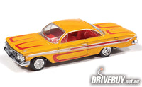 
              1961 Chevrolet Impala SS 409 Scrapin’ 1/64 – Johnny Lightning Diecast – Orange
            