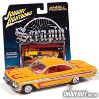 
              1961 Chevrolet Impala SS 409 Scrapin’ 1/64 – Johnny Lightning Diecast – Orange
            