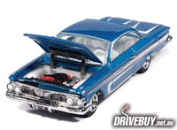 
              1961 Chevrolet Impala SS 409 Scrapin’ 1/64 – Johnny Lightning Diecast – Blue
            