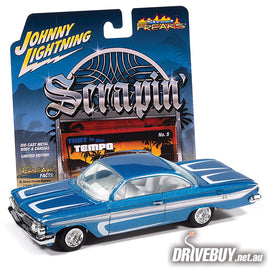 1961 Chevrolet Impala SS 409 Scrapin’ 1/64 – Johnny Lightning Diecast – Blue