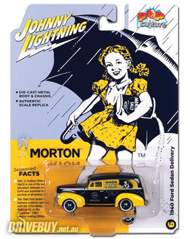 Johnny Lightning Pop Culture Morton Salt 1940 Ford Sedan Delivery 1/64