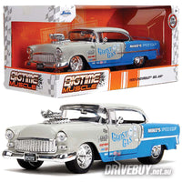 
              1955 Chevy Bel Air Ghost Gas 1/24 – Jada Big Time Muscle – Grey/Blue
            