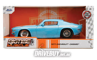 
              JADA BIG TIME MUSCLE 1971 CHEVY CAMARO IN SKY BLUE 1/24
            