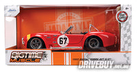 
              1965 Shelby Cobra Big Time Muscle 1/24 - Jada Diecast - Orange Race Spec
            