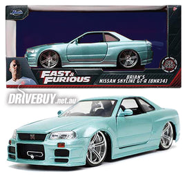 JADA FAST & FURIOUS BRIAN'S 2002 NISSAN SKYLINE GT-R34 1/24