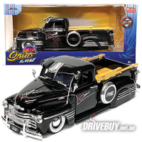 
              JADA STREET LOW 1951 CHEVY LOWRIDER PICKUP IN BLACK 1/24
            