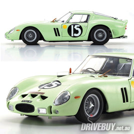 1962 Ferrari 250 GTO #15 (RHD) 1/18 - Kyosho Original Diecast - Light Green
