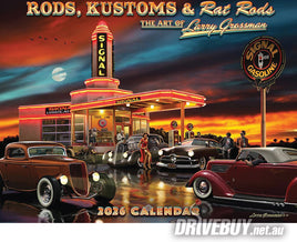 Larry Grossman / Retrovisions 2026 Wall Calendar; Rods, Kustoms & Rat Rods