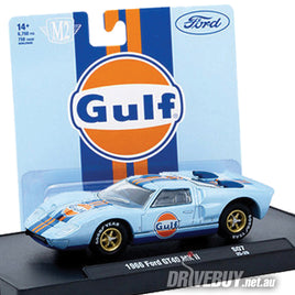 1966 Ford GT40 MKII 1/64 - M2 Diecast - Blue Gulf Oil