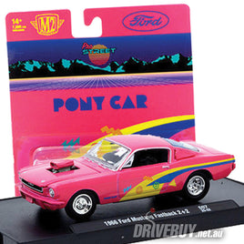 1966 Ford Mustang Fastback 2+2 1/64 - M2 Diecast - Pink Pro Street