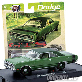 1969 Dodge Dart GTS 383 1/64 - M2 Diecast - Green Black