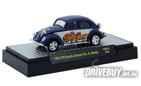 
              1953 VW Beetle Deluxe “The Slug Bug” 1/64 - M2 Diecast - Blue
            